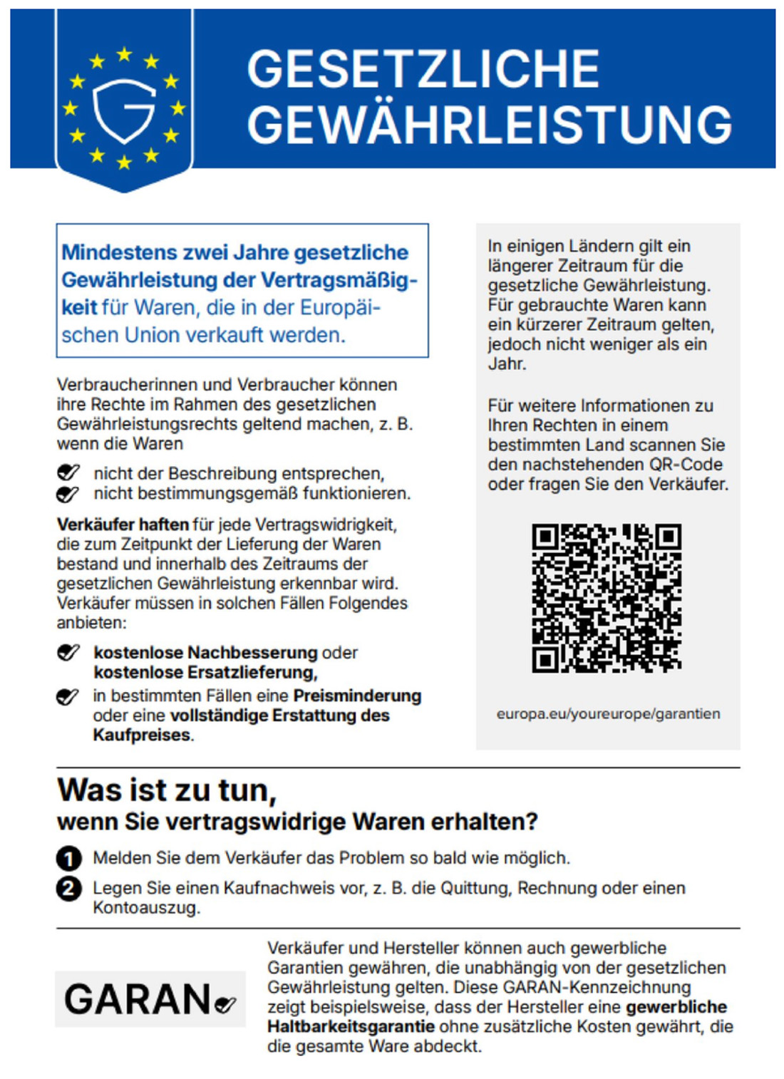 Gesetzliche Gewaehrleistung